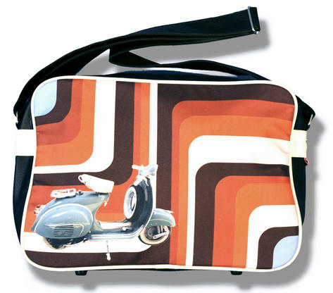 Retro Mod Vintage Vespa Scooter Shoulder Flight Bag Preview